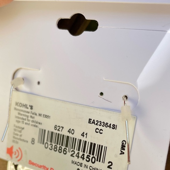 Dangle Earrings Silver Floral Filigree Teardrop  LC Lauren Conrad - Picture 3 of 4